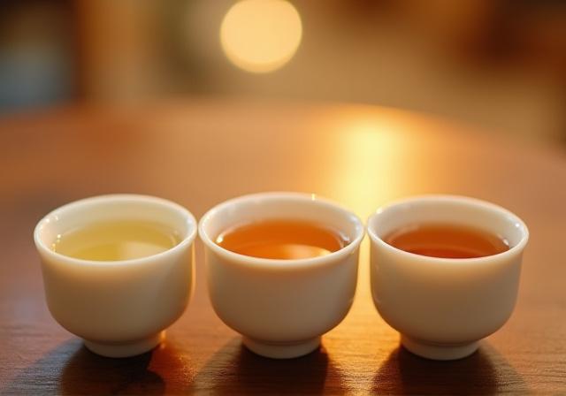 Oolong-tee lehtien tarkastelua